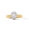 Thumbnail Image 0 of 1.40 CT. T.W. Oval Certified Lab-Created Diamond Frame Engagement Ring in 14K Gold (F/SI2)