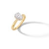 1.40 CT. T.W. Oval Certified Lab-Created Diamond Frame Engagement Ring in 14K Gold (F/SI2)