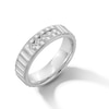 Thumbnail Image 2 of 0.25 CT. T.W. Diamond Five Stone Ribbed Vintage-Style Anniversary Band in Sterling Silver