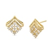 0.30 CT. T.W. Certified Lab-Created Diamond Motif Stud Earrings in 18K Gold (F/SI2)