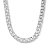 Thumbnail Image 1 of 1.00 CT. T.W. Certified Lab-Created Diamond Curb Chain Necklace in Hollow Sterling Silver (I/SI2) - 20”