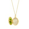 Oval Jade with Chinese "Happiness" Locket Pendant in 14K Gold