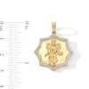 0.085 CT. T.W. Diamond Frame Lakshmi Star Medallion Necklace Charm in 18K Gold