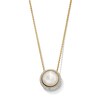 12.0mm Green and White Jade with 0.50 CT. T.W. Diamond Frame Reversible Bolo Necklace in 14K Gold - 26"