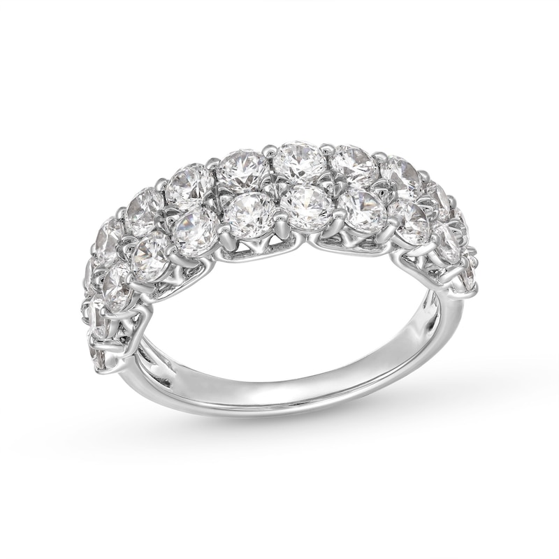 1.95 CT. T.W. Certified Lab-Created Diamond Double Row Anniversary Band in 10K White Gold (F/VS2)