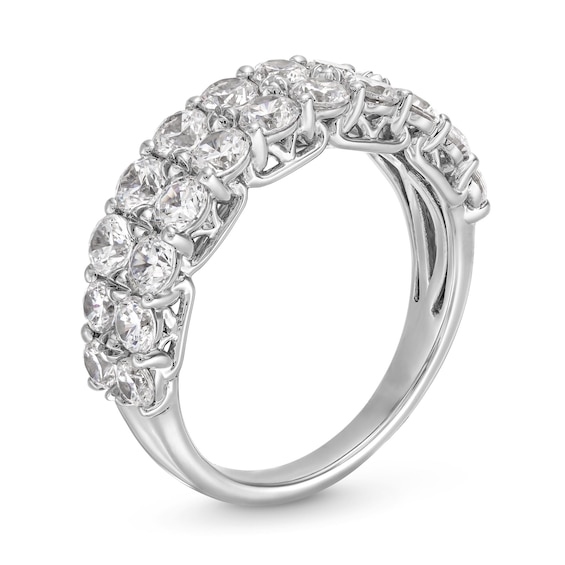 1.95 CT. T.W. Certified Lab-Created Diamond Double Row Anniversary Band in 10K White Gold (F/VS2)