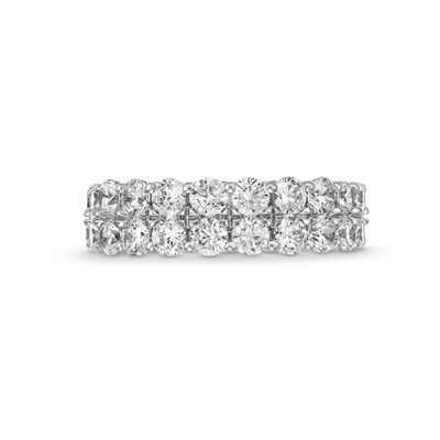 1.95 CT. T.W. Certified Lab-Created Diamond Double Row Anniversary Band in 10K White Gold (F/VS2)