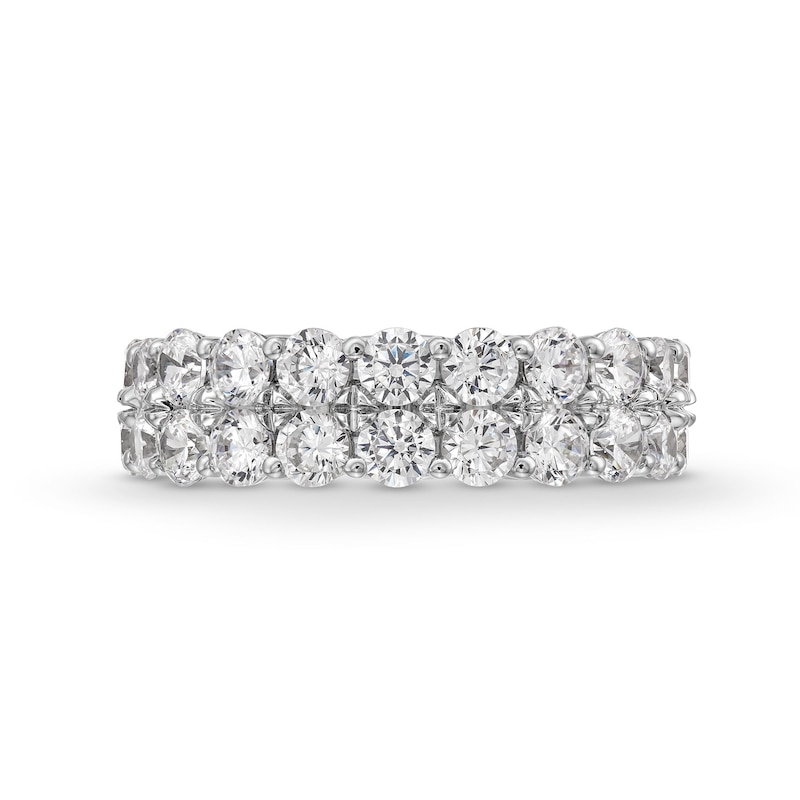 1.95 CT. T.W. Certified Lab-Created Diamond Double Row Anniversary Band in 10K White Gold (F/VS2)