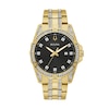 Thumbnail Image 3 of Men’s Bulova Classic Crystal Gold-Tone IP Watch with Black Dial and Chain Bracelet Box Set (Model: 98K115)