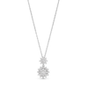 Thumbnail Image 0 of 0.50 CT. T.W. Certified Lab-Created Multi-Diamond Double Sunburst Drop Pendant in 10K White Gold (F/SI2)