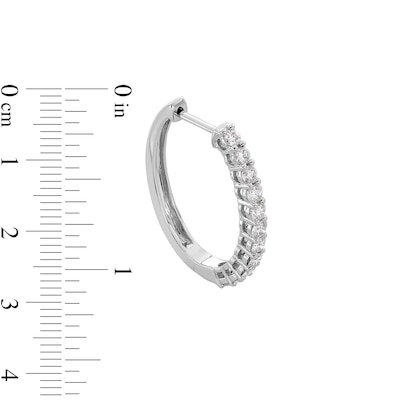 1.00 CT. T.W. Certified Lab-Created Diamond Hoop Earrings in Sterling Silver (F/SI2)