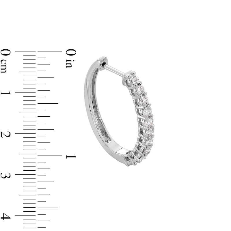 1.00 CT. T.W. Certified Lab-Created Diamond Hoop Earrings in Sterling Silver (F/SI2)