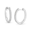 Thumbnail Image 1 of 0.50 CT. T.W. Certified Lab-Created Diamond Hoop Earrings in Sterling Silver (F/SI2)