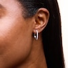 Thumbnail Image 2 of 0.50 CT. T.W. Certified Lab-Created Diamond Hoop Earrings in Sterling Silver (F/SI2)