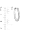 Thumbnail Image 3 of 0.50 CT. T.W. Certified Lab-Created Diamond Hoop Earrings in Sterling Silver (F/SI2)