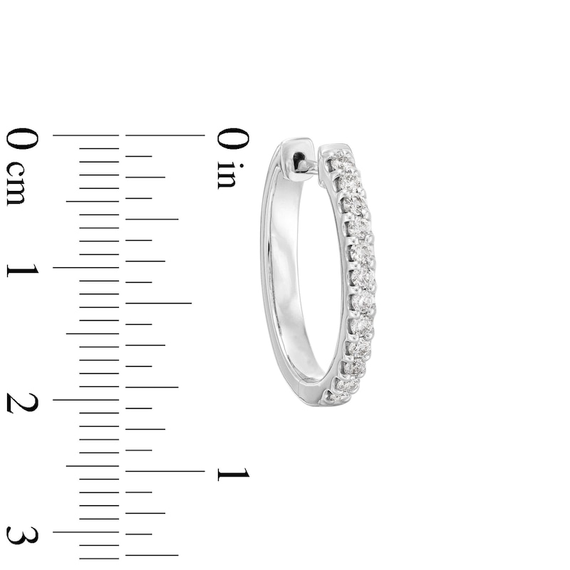 Main Image 3 of 0.50 CT. T.W. Certified Lab-Created Diamond Hoop Earrings in Sterling Silver (F/SI2)