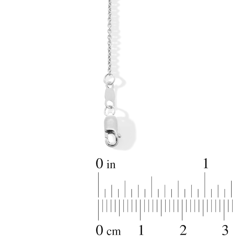 Main Image 2 of 0.05 CT. T.W. Diamond Bar Anklet in Sterling Silver - 10”