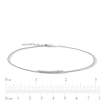 0.05 CT. T.W. Diamond Bar Anklet in Sterling Silver - 10”