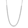 Thumbnail Image 0 of 0.30 CT. T.W. Diamond Cushion-Shaped Frame Alternating Necklace in Sterling Silver - 17"