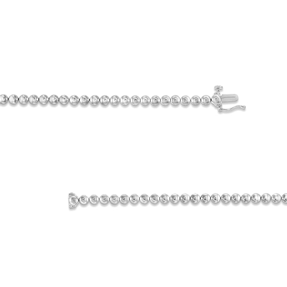 0.30 CT. T.W. Diamond Cushion-Shaped Frame Alternating Necklace in Sterling Silver - 17"