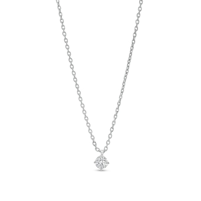 0.20 CT. Certified Lab-Created Diamond Solitaire Pendant in Sterling Silver (F/SI2)