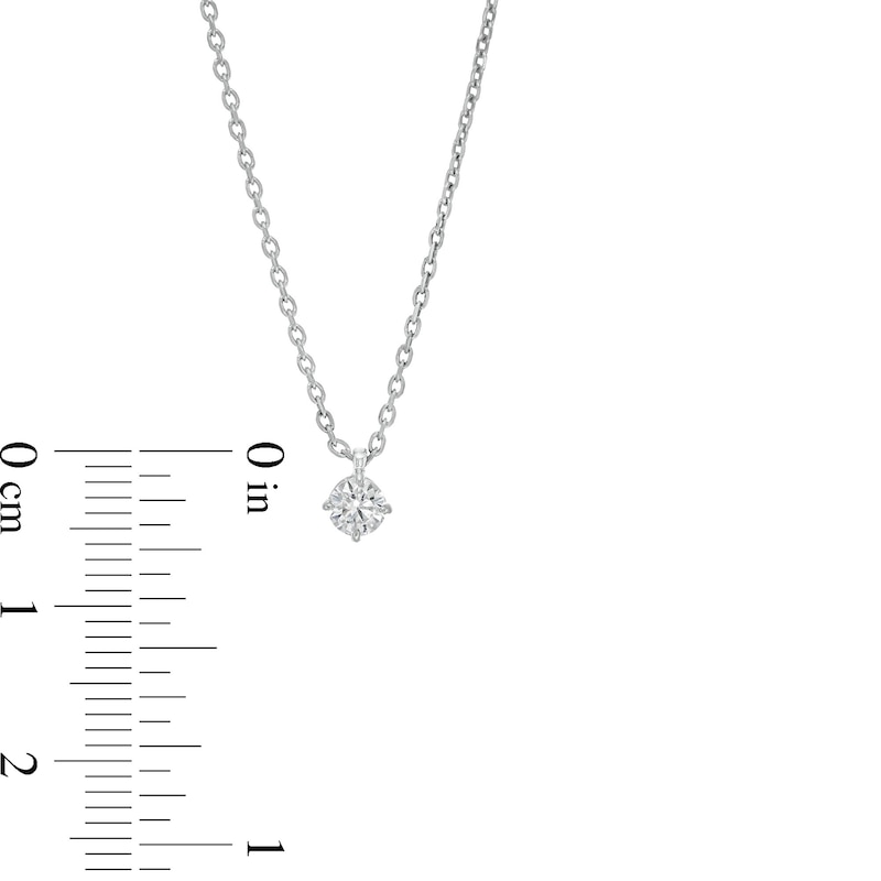 0.20 CT. Certified Lab-Created Diamond Solitaire Pendant in Sterling Silver (F/SI2)