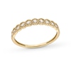 Thumbnail Image 0 of 0.065 CT. T.W. Baguette Diamond Scallop Edge Vintage-Style Stackable Anniversary Band in 10K Gold