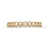 Thumbnail Image 3 of 0.065 CT. T.W. Baguette Diamond Scallop Edge Vintage-Style Stackable Anniversary Band in 10K Gold