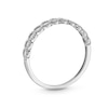 Thumbnail Image 2 of 0.065 CT. T.W. Baguette Diamond Scallop Edge Vintage-Style Stackable Anniversary Band in 10K White Gold