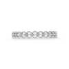 Thumbnail Image 3 of 0.065 CT. T.W. Baguette Diamond Scallop Edge Vintage-Style Stackable Anniversary Band in 10K White Gold