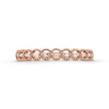 Thumbnail Image 3 of 0.065 CT. T.W. Baguette Diamond Scallop Edge Vintage-Style Stackable Anniversary Band in 10K Rose Gold