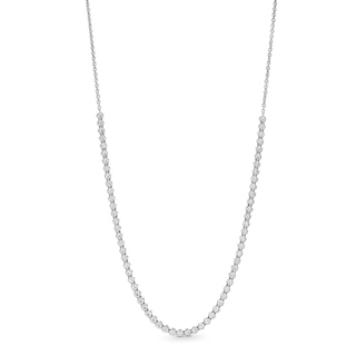 1.00 CT. T.W. Certified Lab-Created Diamond Line Necklace in Sterling Silver (F/SI2)