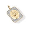 0.085 CT. T.W. Diamond Ganesha Octagon Medallion Necklace Charm in 18K Gold