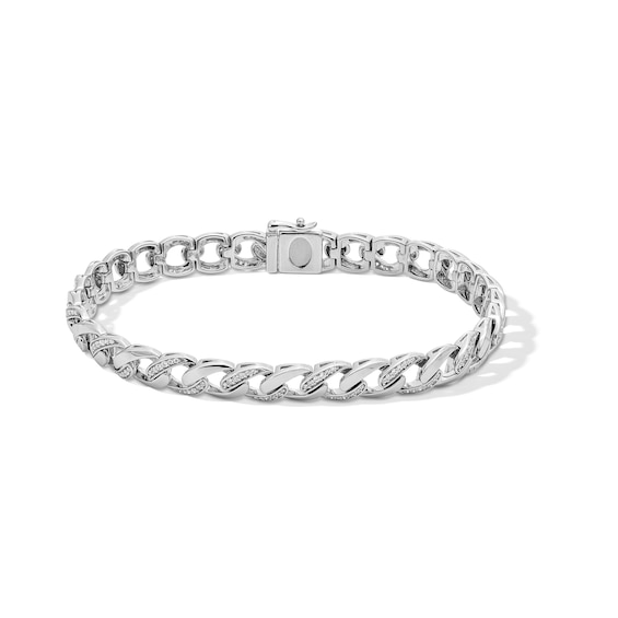 1.00 CT. T.W. Certified Lab-Created Diamond Curb Chain Bracelet in Hollow Sterling Silver (I/SI2) - 8.5”