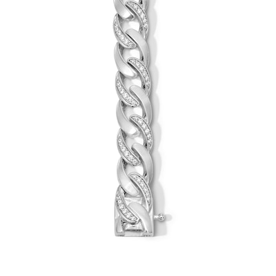 1.00 CT. T.W. Certified Lab-Created Diamond Curb Chain Bracelet in Hollow Sterling Silver (I/SI2) - 8.5”