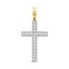 1.50 CT. T.W. Diamond Cross Necklace Charm in 10K Gold