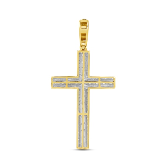 1.50 CT. T.W. Diamond Cross Necklace Charm in 10K Gold