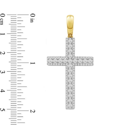 1.50 CT. T.W. Diamond Cross Necklace Charm in 10K Gold