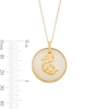 Thumbnail Image 4 of 20.0mm White Jade Snake Chinese Zodiac Disc Pendant in 14K Gold