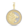 Thumbnail Image 1 of 1.00 CT. T.W. Diamond Roaring Lion Chain Link Frame Medallion Necklace Charm in 10K Gold