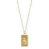 Thumbnail Image 1 of Monkey Chinese Zodiac Rectangle Tag Pendant in Solid 14K Gold