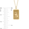 Thumbnail Image 3 of Monkey Chinese Zodiac Rectangle Tag Pendant in Solid 14K Gold