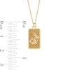 Thumbnail Image 3 of Rabbit Chinese Zodiac Rectangle Tag Pendant in Solid 14K Gold