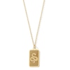 Thumbnail Image 1 of Snake Chinese Zodiac Rectangle Tag Pendant in Solid 14K Gold