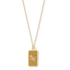 Thumbnail Image 1 of Horse Chinese Zodiac Rectangle Tag Pendant in Solid 14K Gold