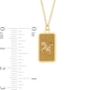 Thumbnail Image 3 of Horse Chinese Zodiac Rectangle Tag Pendant in Solid 14K Gold