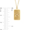 Thumbnail Image 3 of Dog Chinese Zodiac Rectangle Tag Pendant in Solid 14K Gold