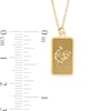 Thumbnail Image 3 of Rooster Chinese Zodiac Rectangle Tag Pendant in Solid 14K Gold