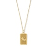 Thumbnail Image 1 of Pig Chinese Zodiac Rectangle Tag Pendant in Solid 14K Gold