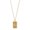 Thumbnail Image 1 of Goat Chinese Zodiac Rectangle Tag Pendant in Solid 14K Gold